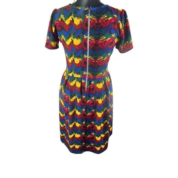 Lularoe Large Amelia watercolor artist artsy teacher paint splatter dress - Picture 3 of 6